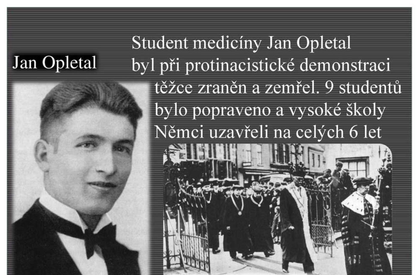 11. listopad - VZPOMÍNÁME - Jan Opletal